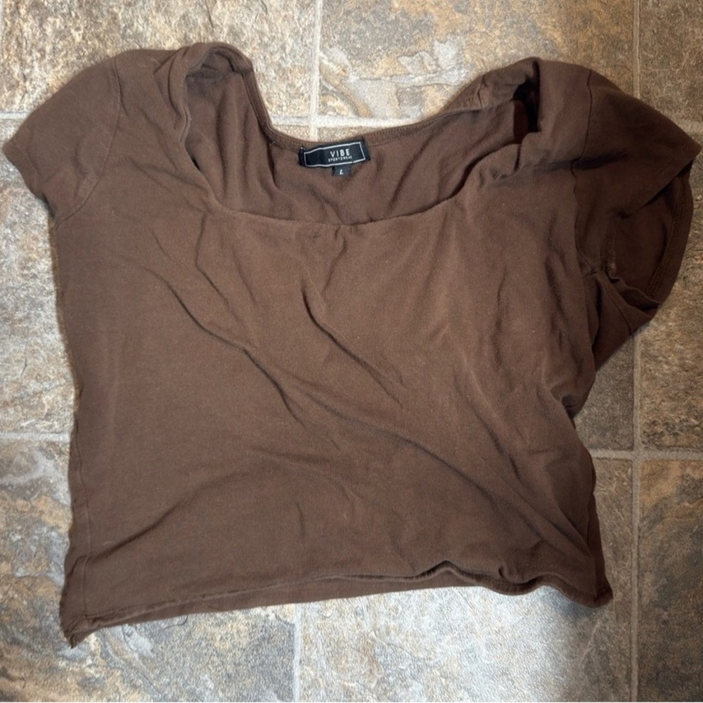 Women's Chocolate Brown Short Sleeve Tee